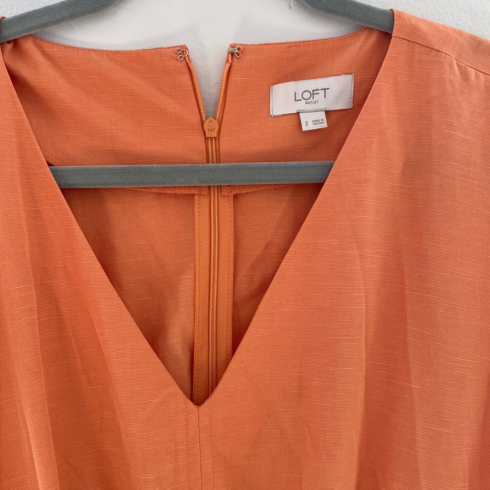 Loft - Linen/Cotton dress with belt